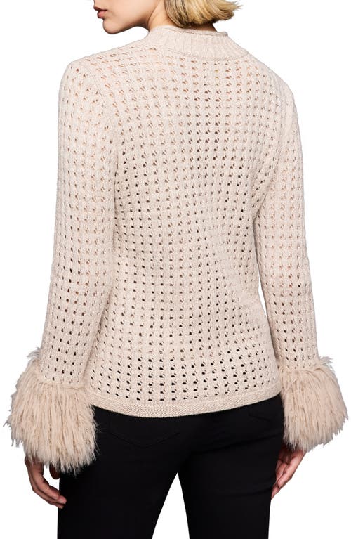 Nic + Zoe Nic+zoe Party Cuff Pointelle Sweater In Neutral