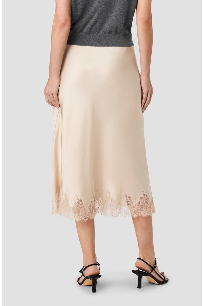 Ennis Satin Lace Midi Skirt, Alternate, color, CHAMPAGNE
