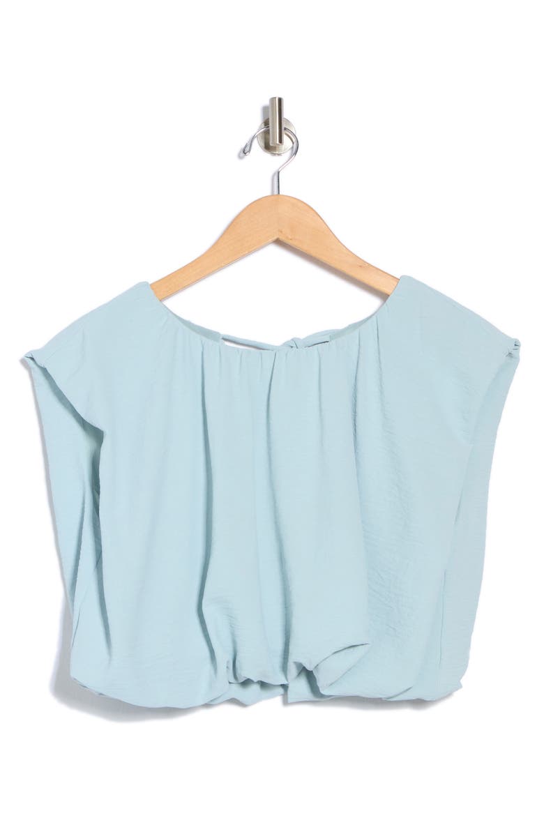 Blu Pepper Sleeveless Blouson Crop Top, Alternate, color, Light Blue