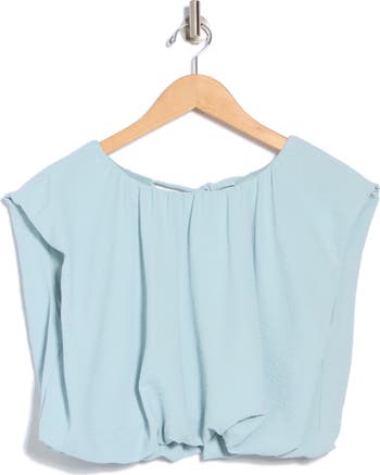 Sleeveless Blouson Crop Top