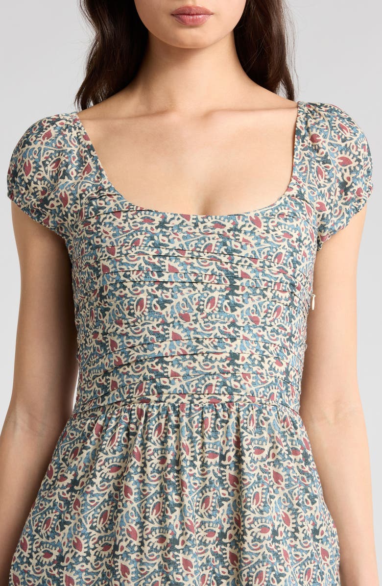 PAIGE Machella Botanical Print Maxi Dress, Alternate, color, Botanical Blue Multi