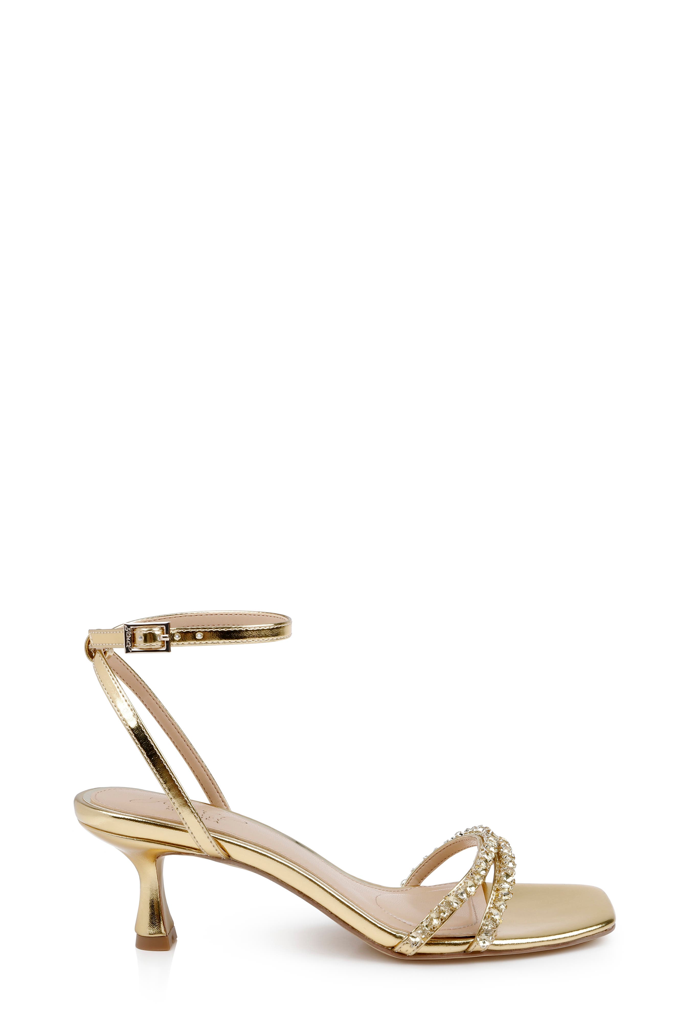 Nayla Ankle Strap Sandal, Alternate, color, GOLD METALLIC