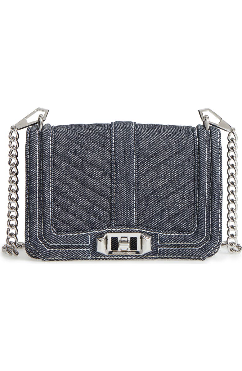 Rebecca Minkoff Small Love Denim Crossbody Bag, Main, color,