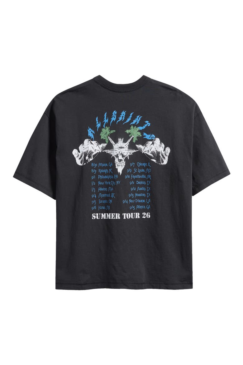 Palm Ripper Graphic T-Shirt, Alternate, color, WASHED BLACK