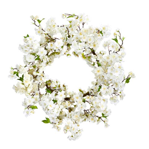 24-in Cherry Blossom Wreath