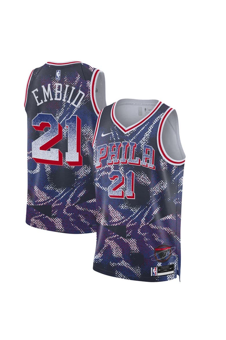 Unisex Nike Joel Embiid Navy Philadelphia 76ers 2025 Select Series Swingman Player Jersey, Main, color, Navy