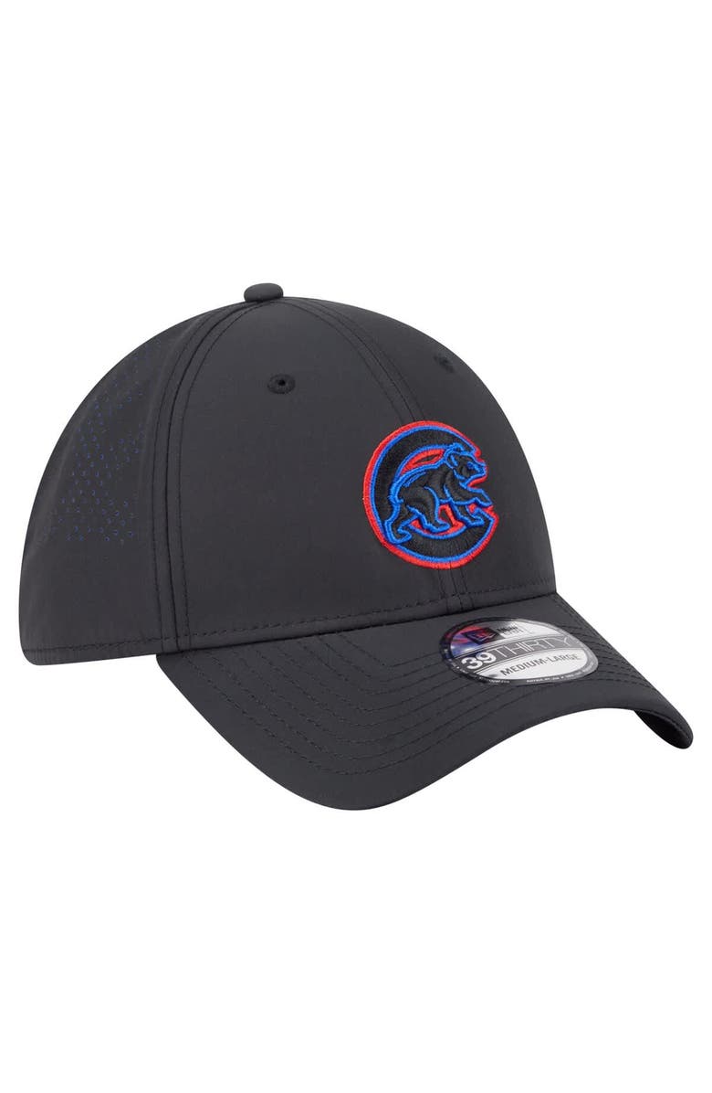 New Era Men's New Era Black Chicago Cubs Night 39THIRTY Flex Hat, Alternate, color,