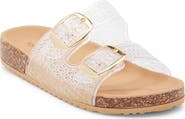 TOP MODA Seattle Clear Double Strap Slide Sandal