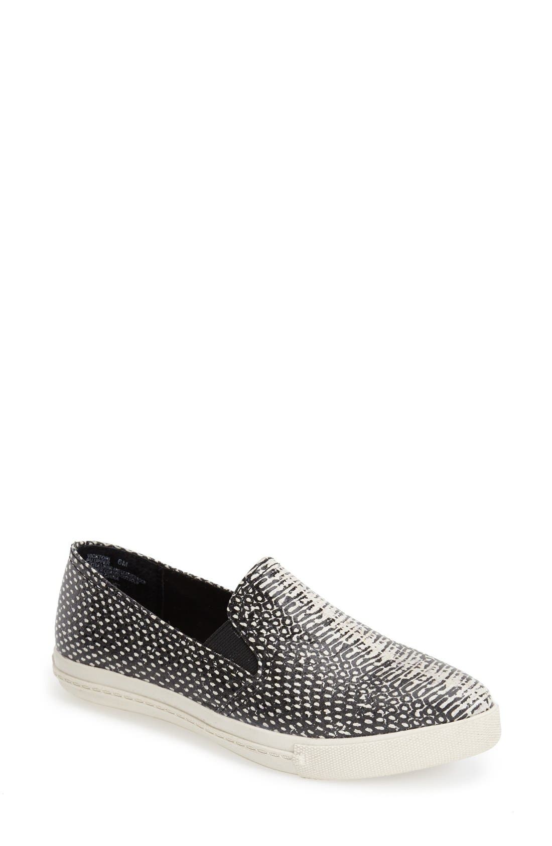 'Vicktori' Slip-On Sneaker, Main, color, BLACK/ WHITE SNAKE