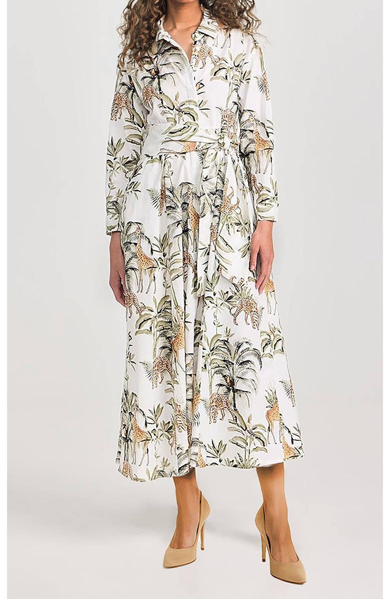 GUADALUPE DESIGN Luciana Jungle Dress White, Main, color, White