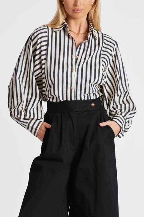 Aly Dolman Sleeve Striped Top
