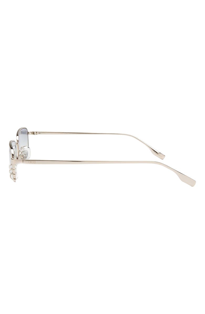 DEZI Hooked 54mm Rectangular Sunglasses, Alternate, color, Silver / Blue Faded Flash