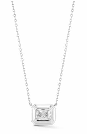 Radiant Cubic Zirconia Pendant Necklace