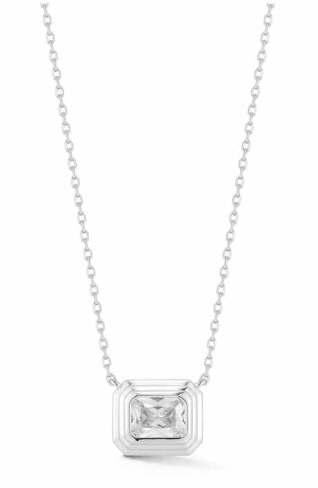 Radiant Cubic Zirconia Pendant Necklace