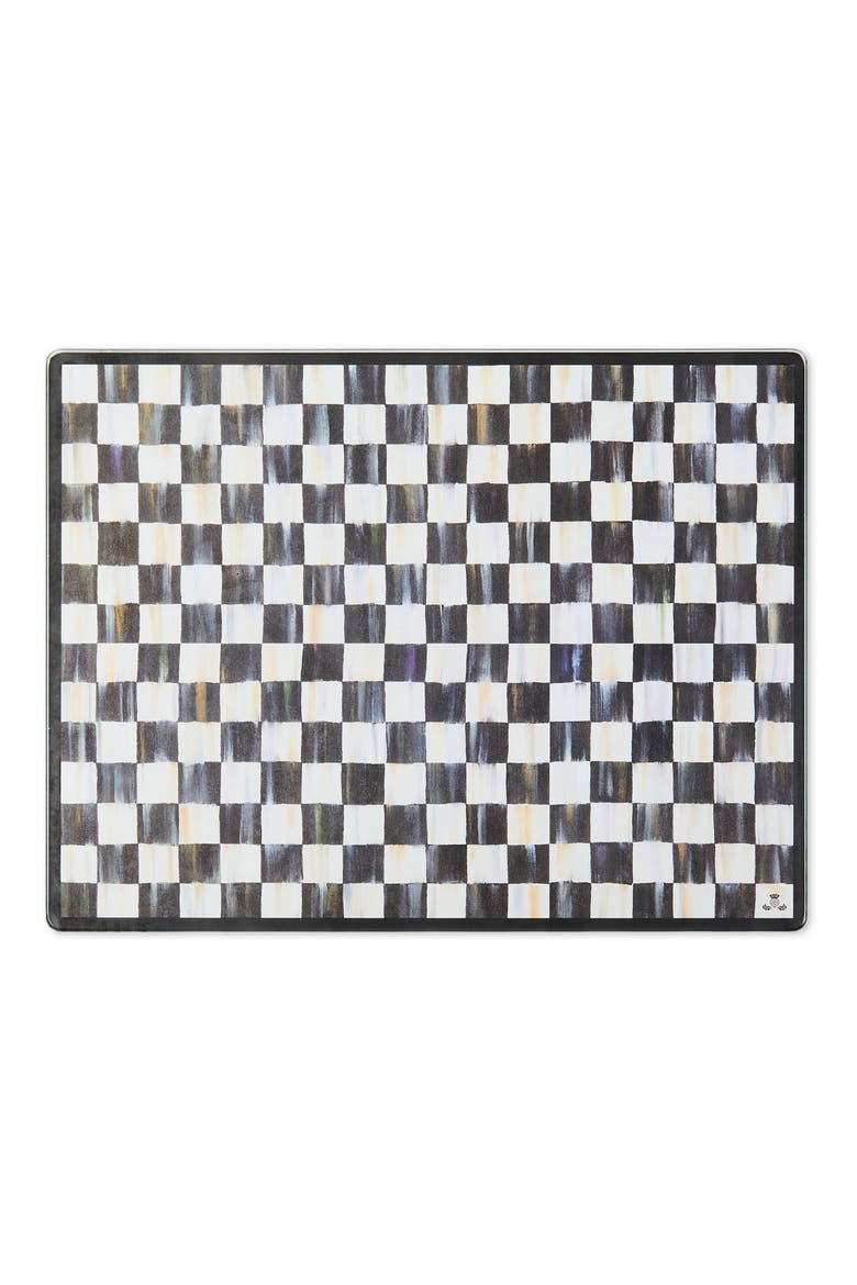 Courtly Check Set of 2 Glass Cutting Boards, Alternate, color, COURTLY