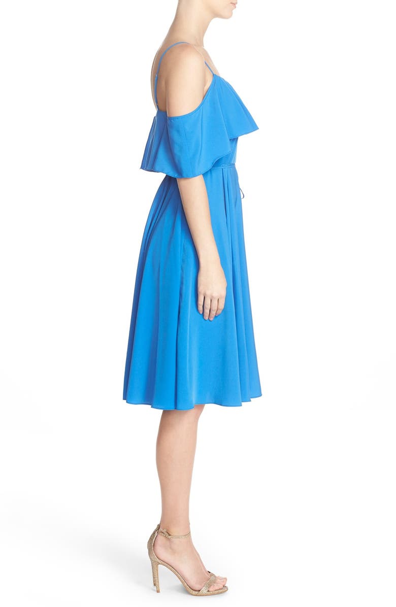 CeCe 'Jackie' Cold Shoulder Fit & Flare Dress, Alternate, color,