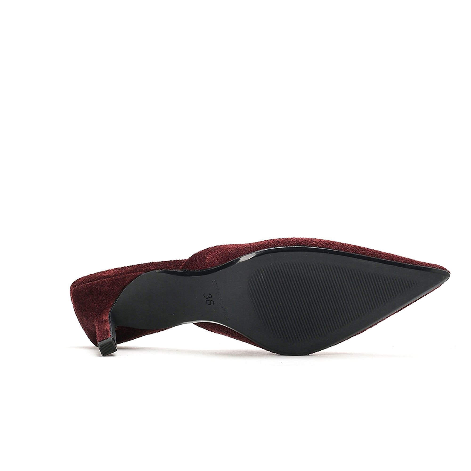 Lunya Velvet Mules, Alternate, color, Maroon