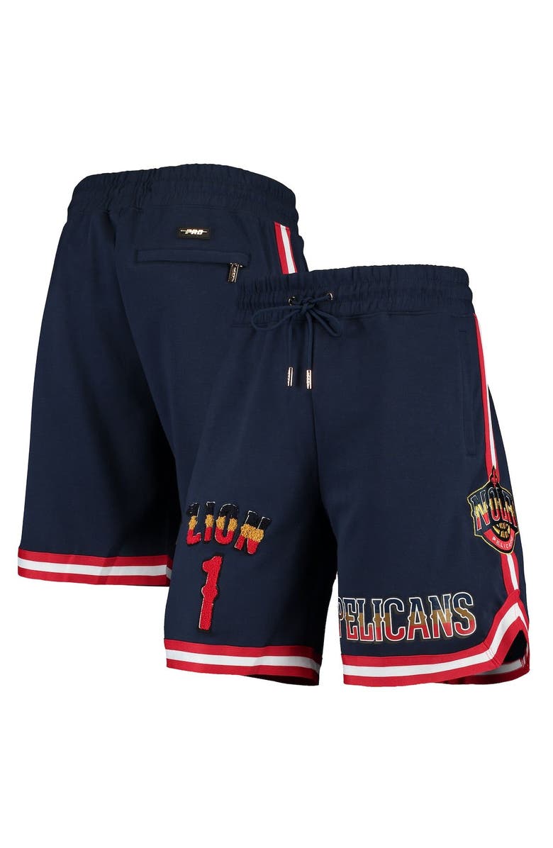PRO STANDARD Men's Pro Standard Zion Williamson Navy New Orleans Pelicans Player Shorts, Main, color, 