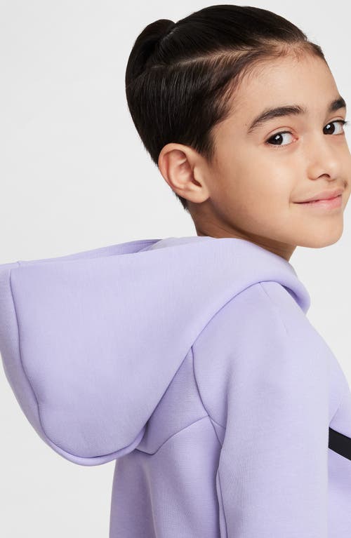 Nike Sportswear Tech Fleece Big Kids' Full-zip Hoodie In Purple
