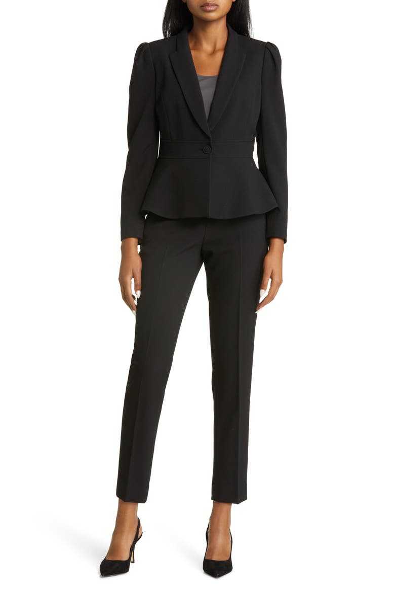 Peplum Blazer & Tapered Pants Set (Women) | Nordstrom