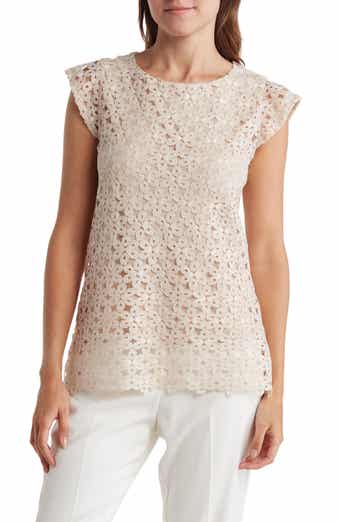 Cap Sleeve Lace Blouse