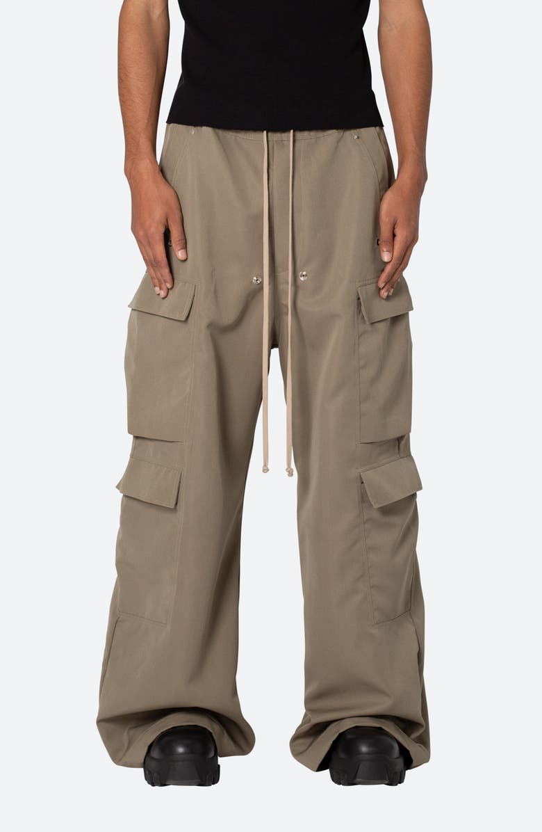 mnml Rave Oversize Double Cargo Pocket Pants, Main, color, Olive