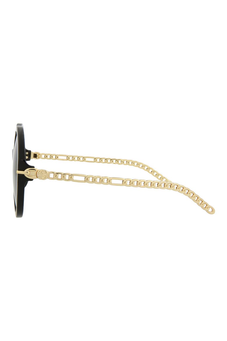 56mm Oversize Round Sunglasses, Alternate, color, BLACK GOLD GREY