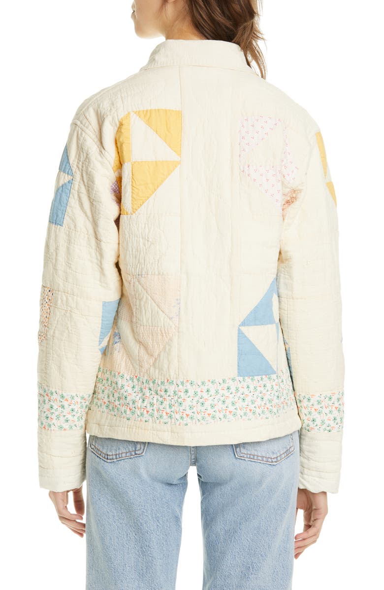 Bode One of a Kind Fan Quilted Workwear Jacket, Alternate, color, 