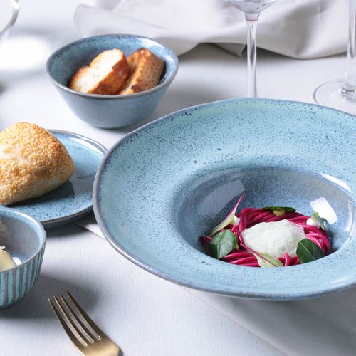 Porto Brasil Deep Rim Plate Set Of 4 In Blue