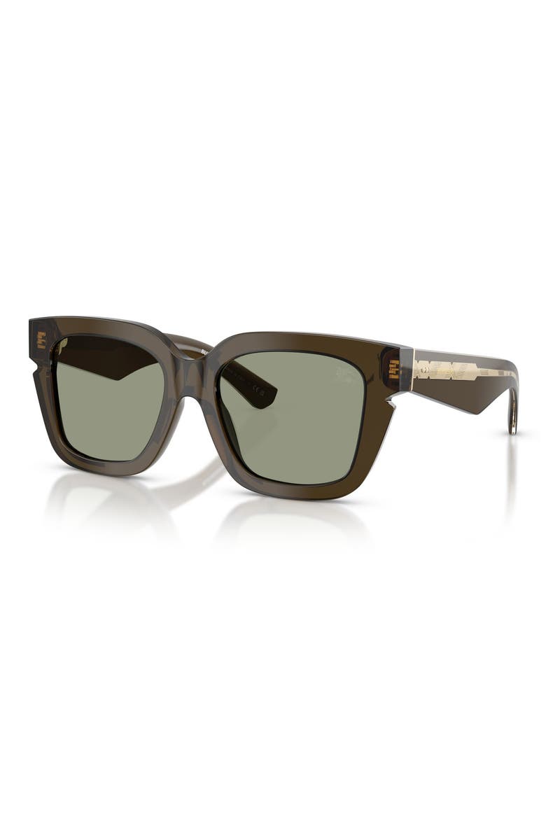 54mm Square Sunglasses, Alternate, color, GREEN