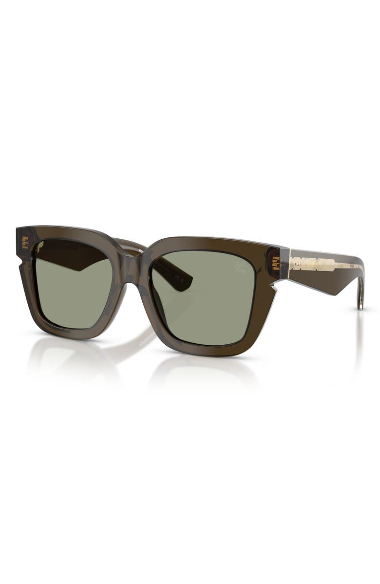 Burberry 54mm Square Sunglasses, Alternate, color, Green