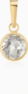Oradina 14K Yellow Gold Vivid Round Pendant Charm