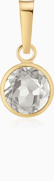 Oradina 14K Yellow Gold Vivid Round Pendant Charm