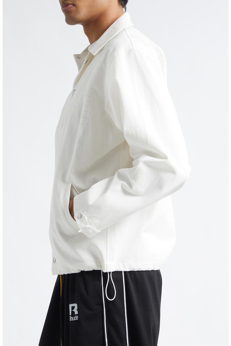 Logo Appliqué Coach's Jacket, Alternate, color, WHITE/ WHITE