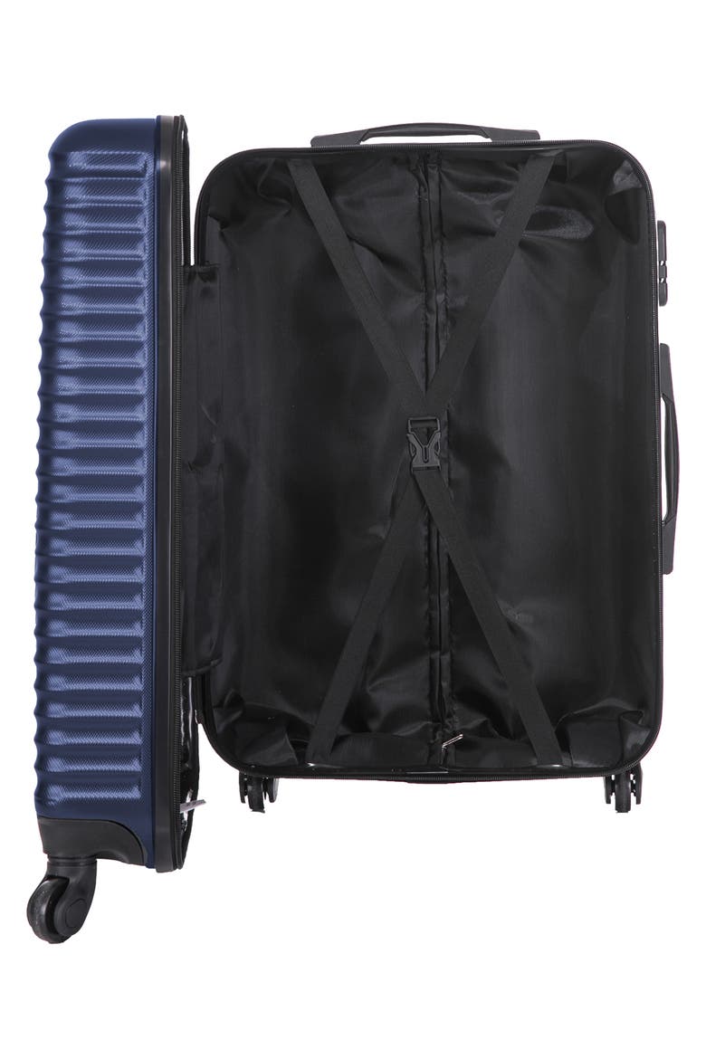 Travola Hardshell 3-Piece Spinner Luggage Set, Alternate, color, BLUE
