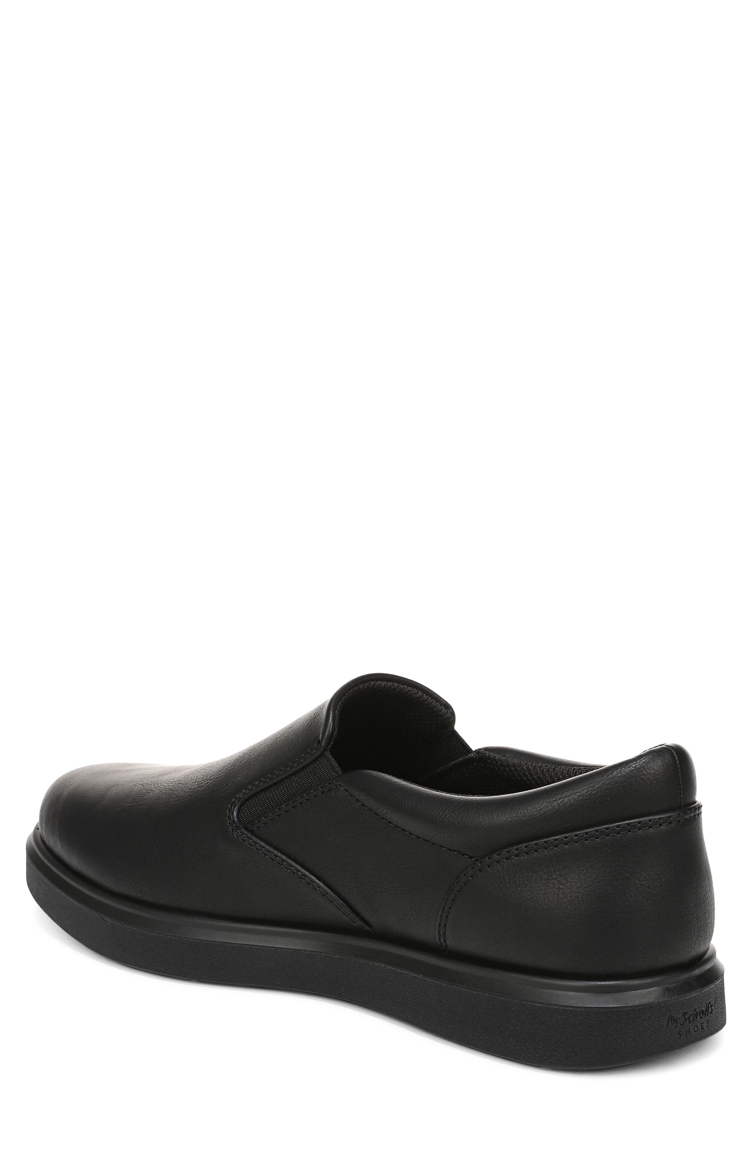 City Cloud Faux Leather Slip On Sneaker, Alternate, color, BLACK/ BLACK FAUX LEATHER