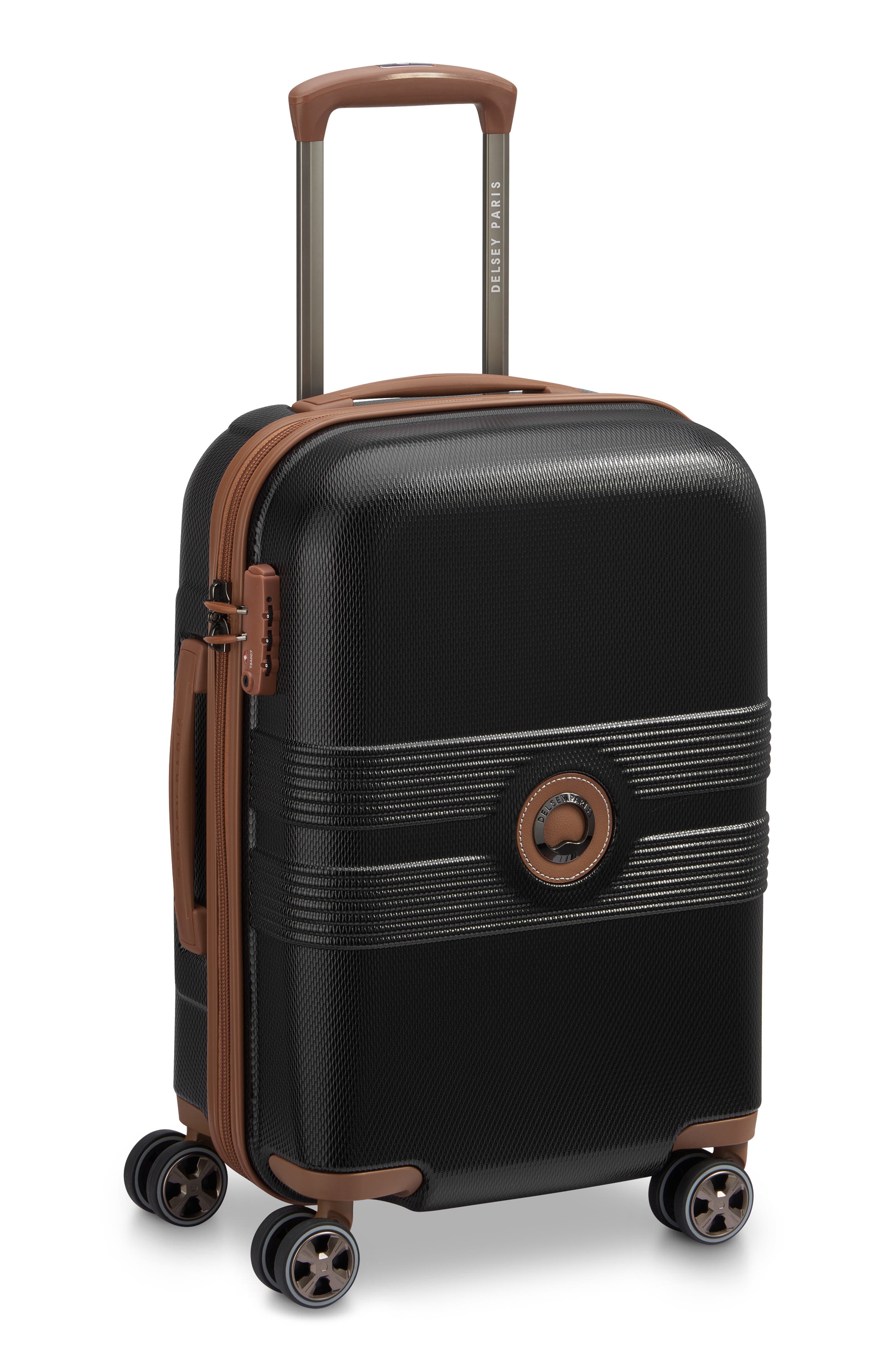 DELSEY Flanerie Hardside Carry-On Luggage, Alternate, color, Black