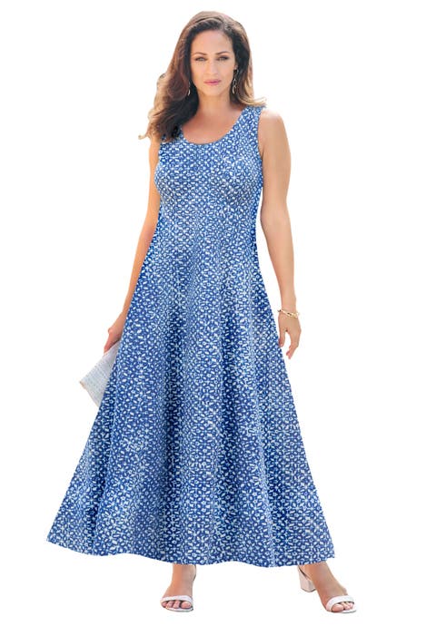 Stretch Cotton Tank Maxi Dress