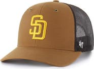 CARHARTT X 47 Men's Carhartt x '47  Brown San Diego Padres Trucker Adjustable Hat