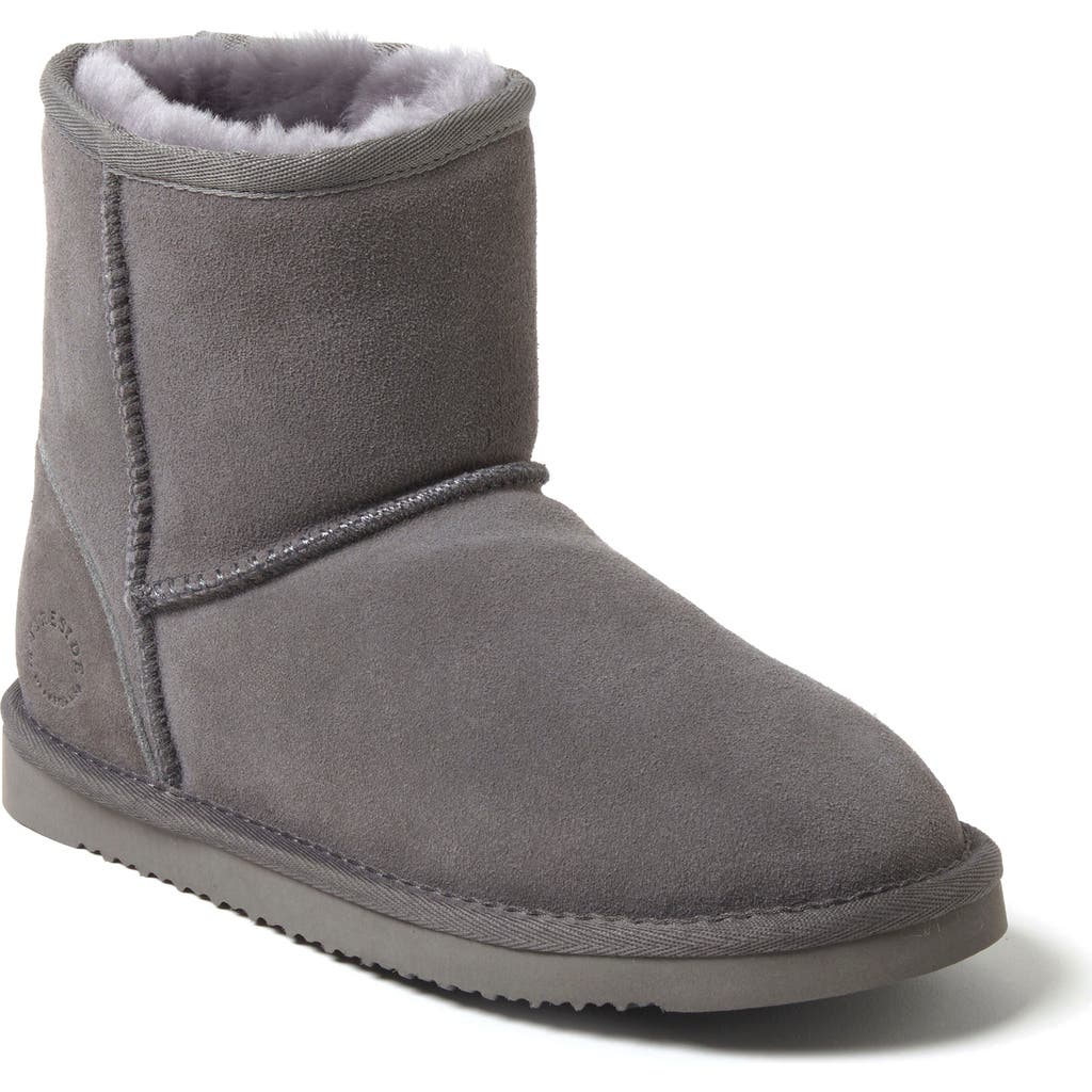 Dearfoams Fireside By Rosebery Genuine Shearling Boot In Gray