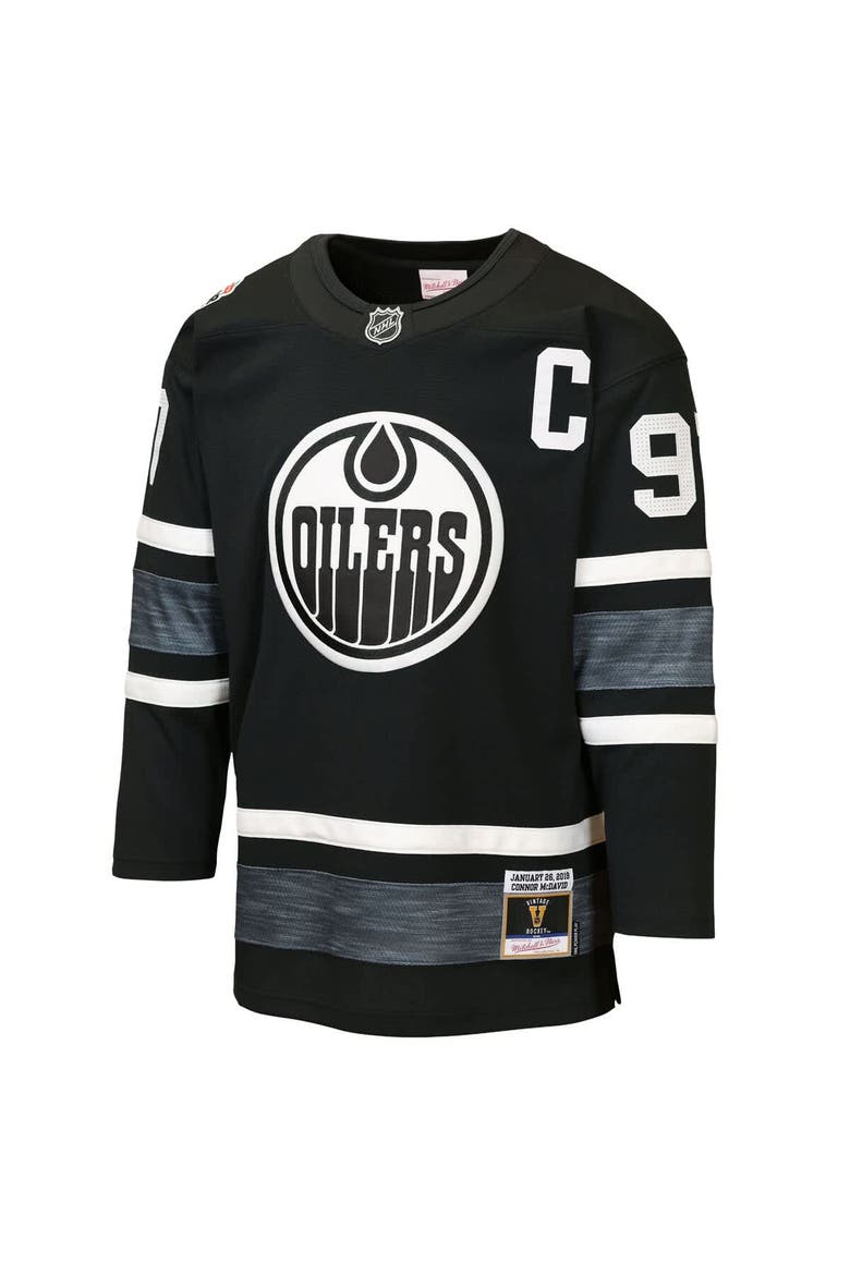 Youth Mitchell & Ness Connor McDavid Black Edmonton Oilers 2019 All-Star Game Power Play Jersey, Alternate, color, Black