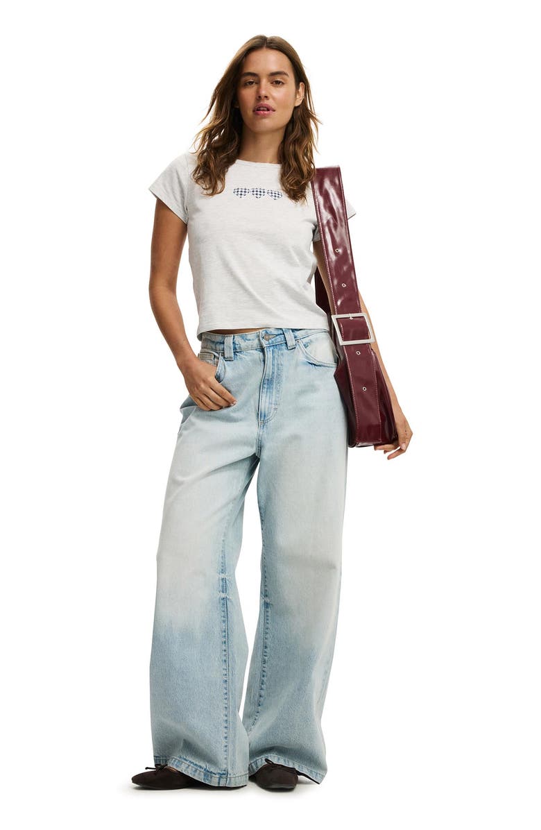 Cotton On Women's The Original Graphic Tee, Alternate, color, Three Hearts  Soft Grey