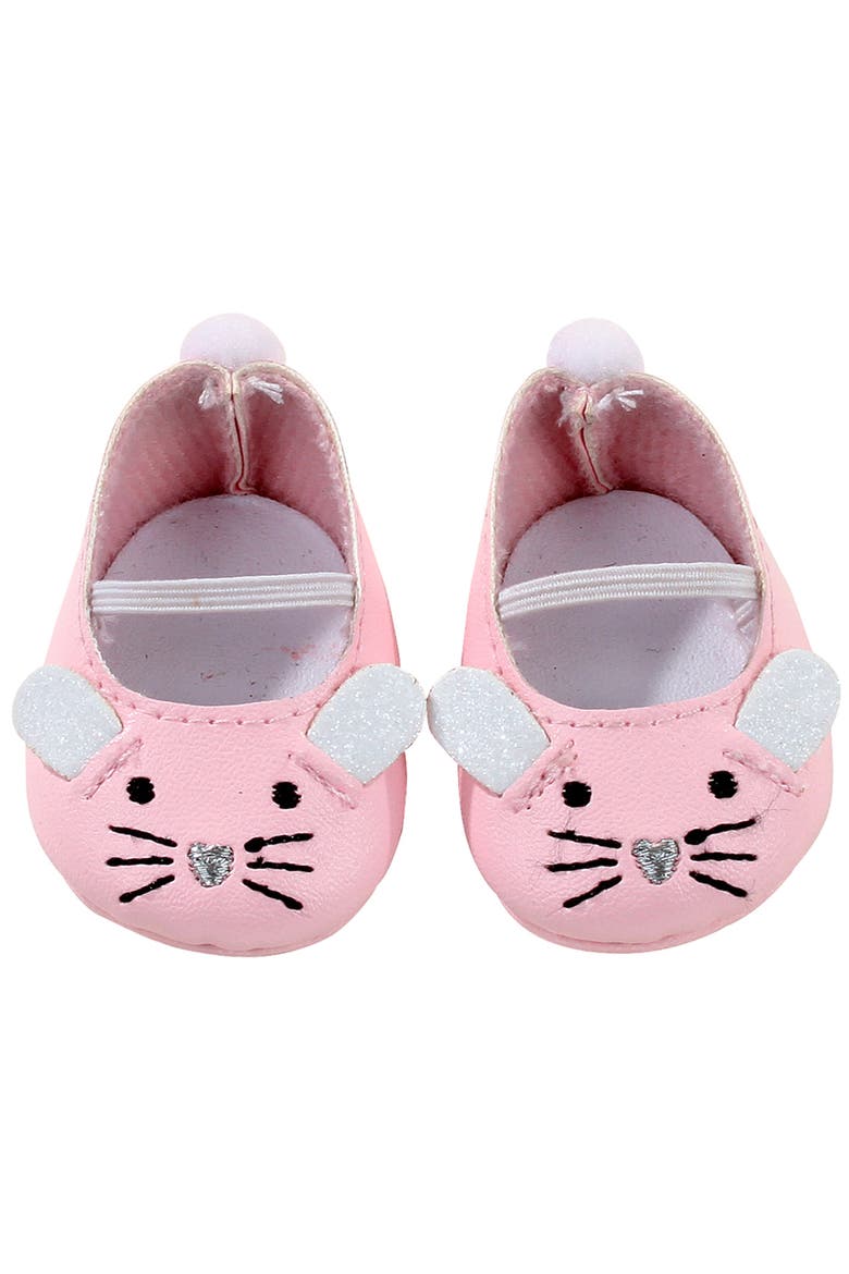 Mouse Theme Baby Doll Shoes Accessories for Baby Dolls up to 13", Main, color, Pink