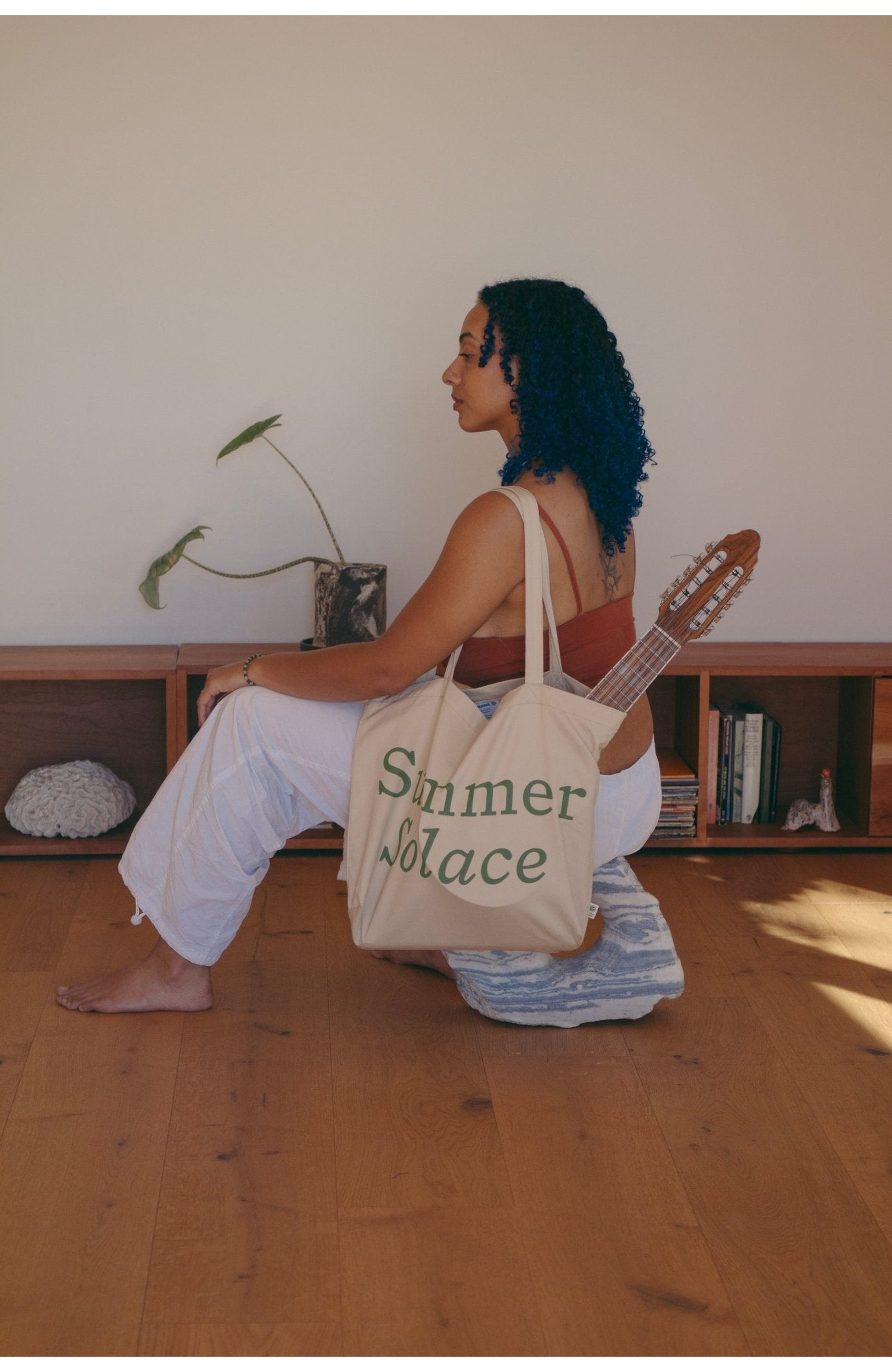 Summer Solace Tallow Summer Solace Organic Eco Tote Bag, Alternate, color, Oyster