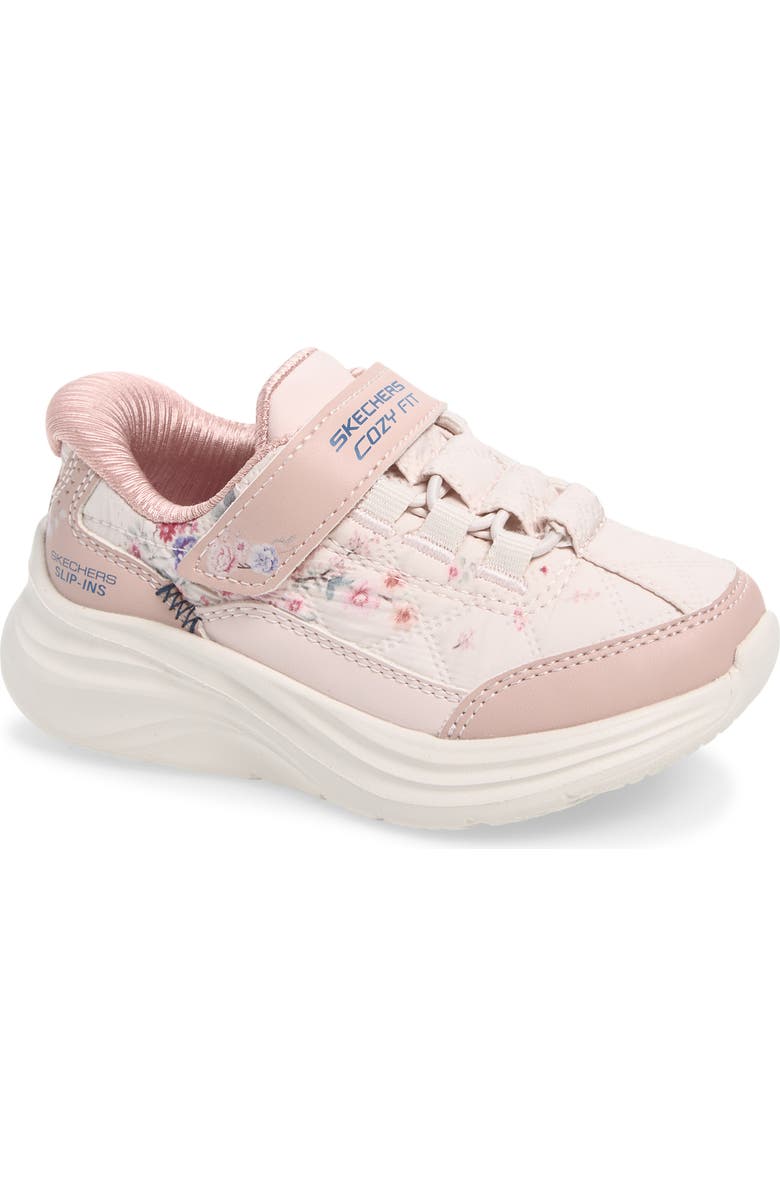 SKECHERS Kids' Comfy Sprints - Cozy Fit<sup>®</sup> Lil Flower Slip-On Sneaker, Main, color, Ros
