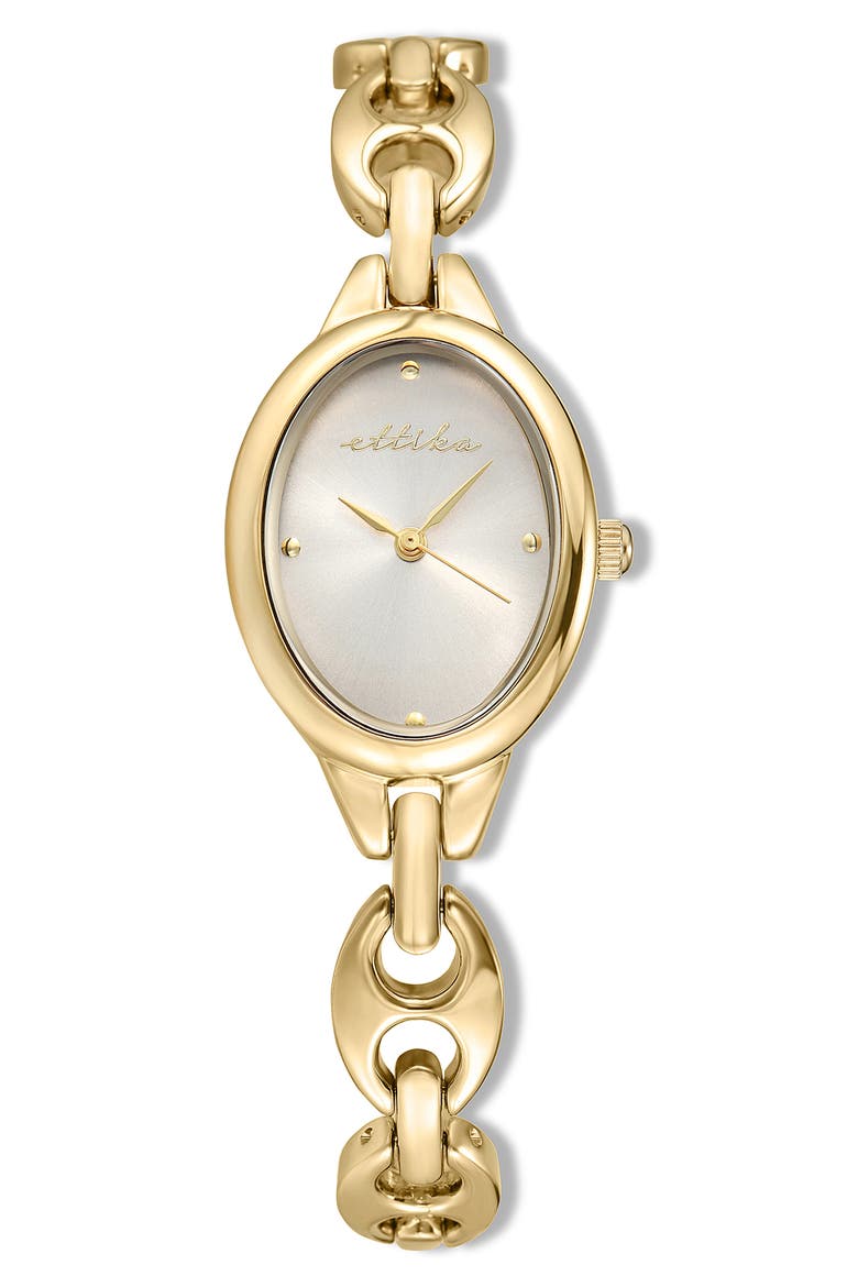 Oval Mariner Chain Watch, Main, color, BONE AND GOLD
