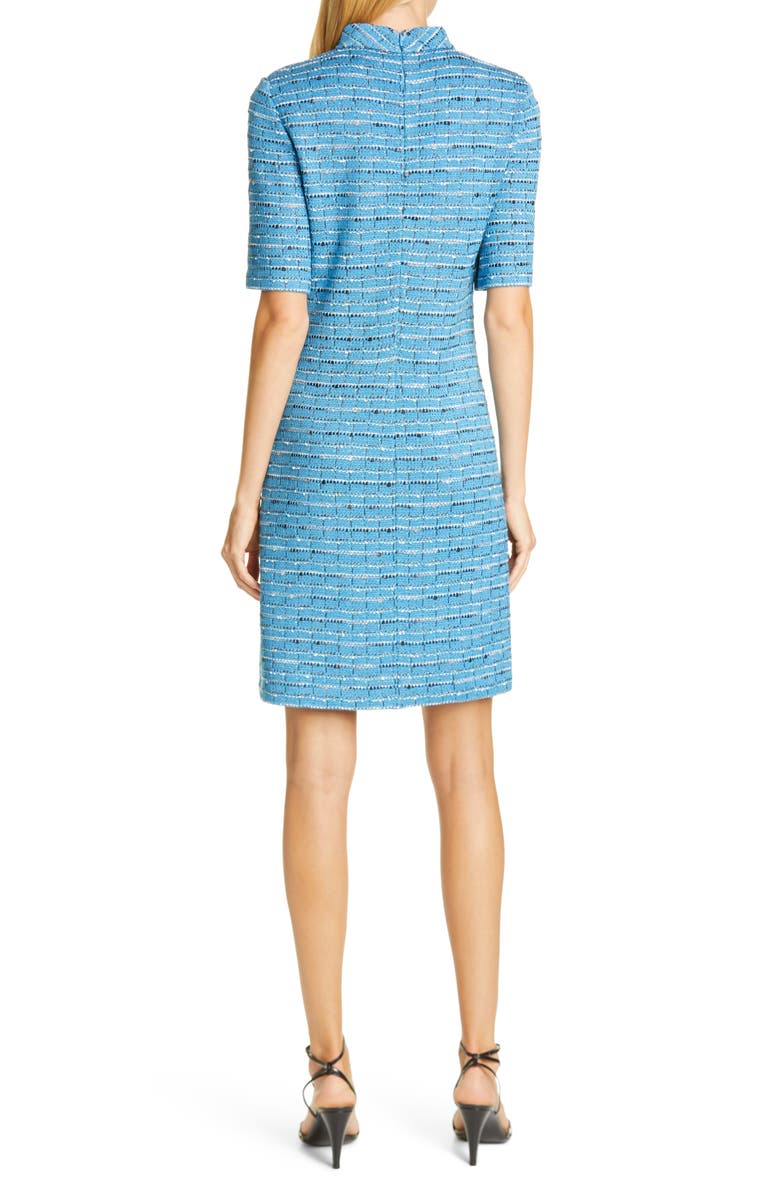 St. John Collection Artisanal Space Dye Stripe Knit Dress, Alternate, color,