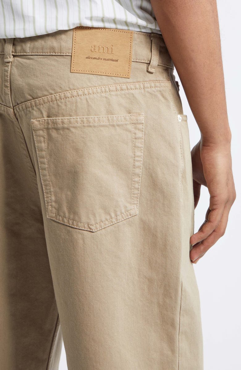 AMI PARIS Large Fit Wide Leg Jeans, Alternate, color, Beige Taupe