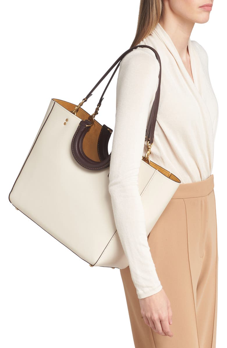 COACH Rae Colorblock Glovetanned Leather Tote, Alternate, color,