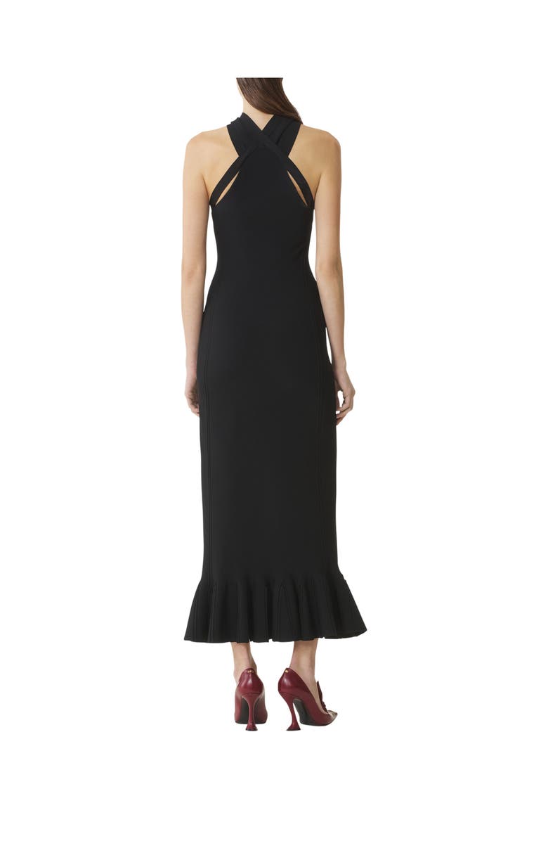 Lanvin Long Viscose Dress, Alternate, color, Black